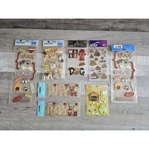 Sticker Lot - Dog Puppy Love Dogs Pets Scrapbooking 3D Stickers Jolee's RARE #18
